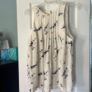 Flowy Anthropologie linen blouse.